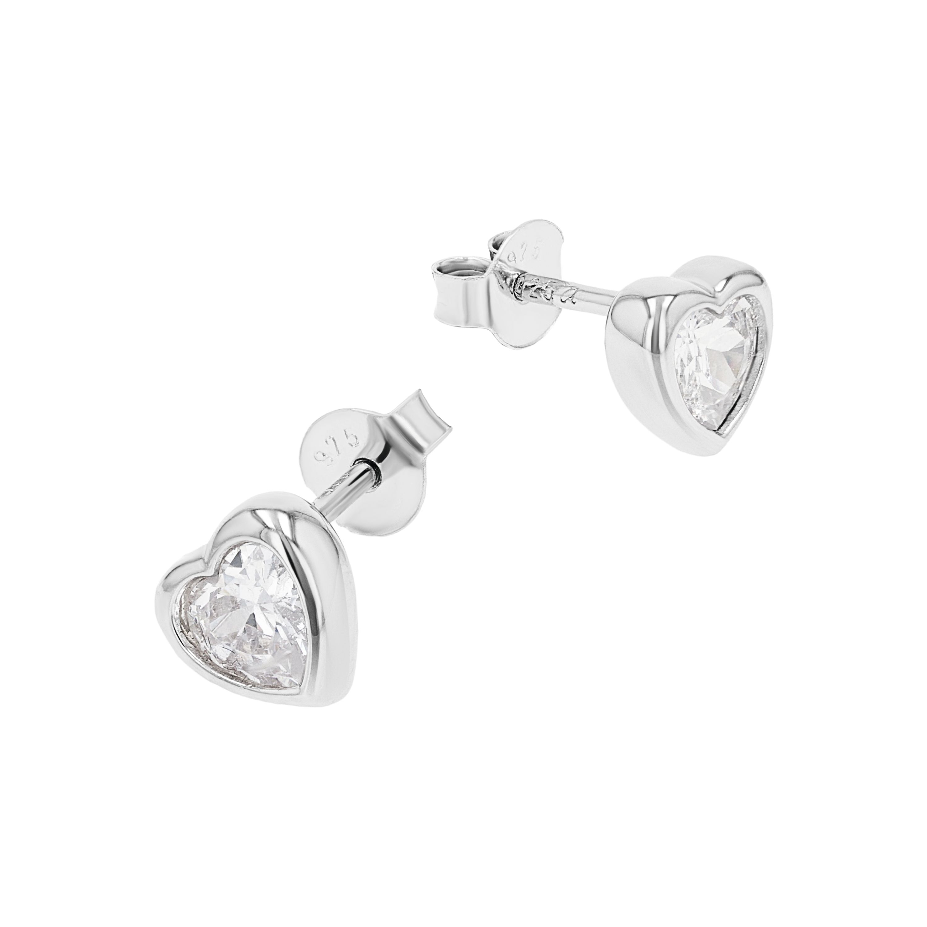 Tom Tailor Damen Ohrstecker 2101224 Silber 925 Herz-Motiv