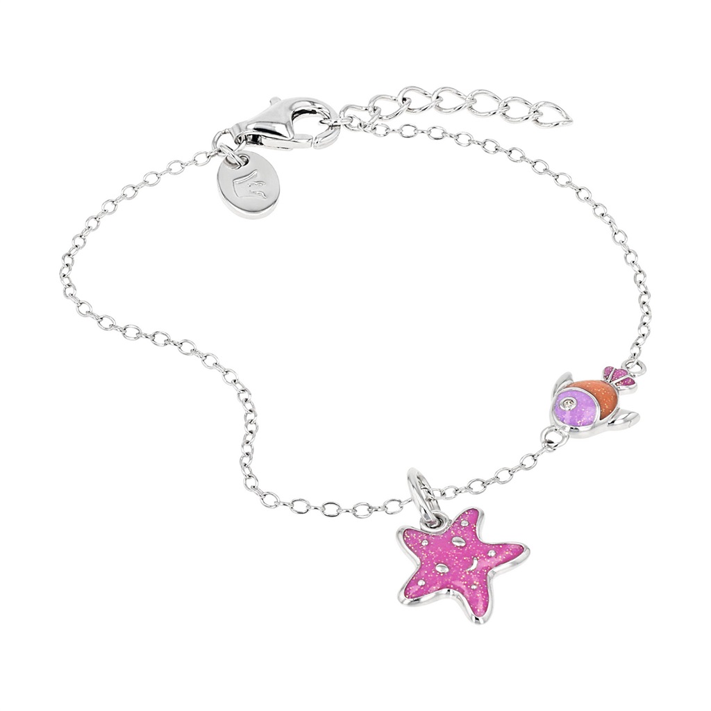 Lillifee Mädchen Armband 2101019 Fisch und Seestern Silber 925