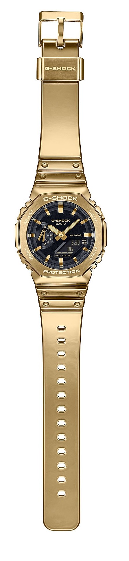 Casio Herren Armbanduhr G-Shock GM-2100YMG-9AER analog digital goldfarbig