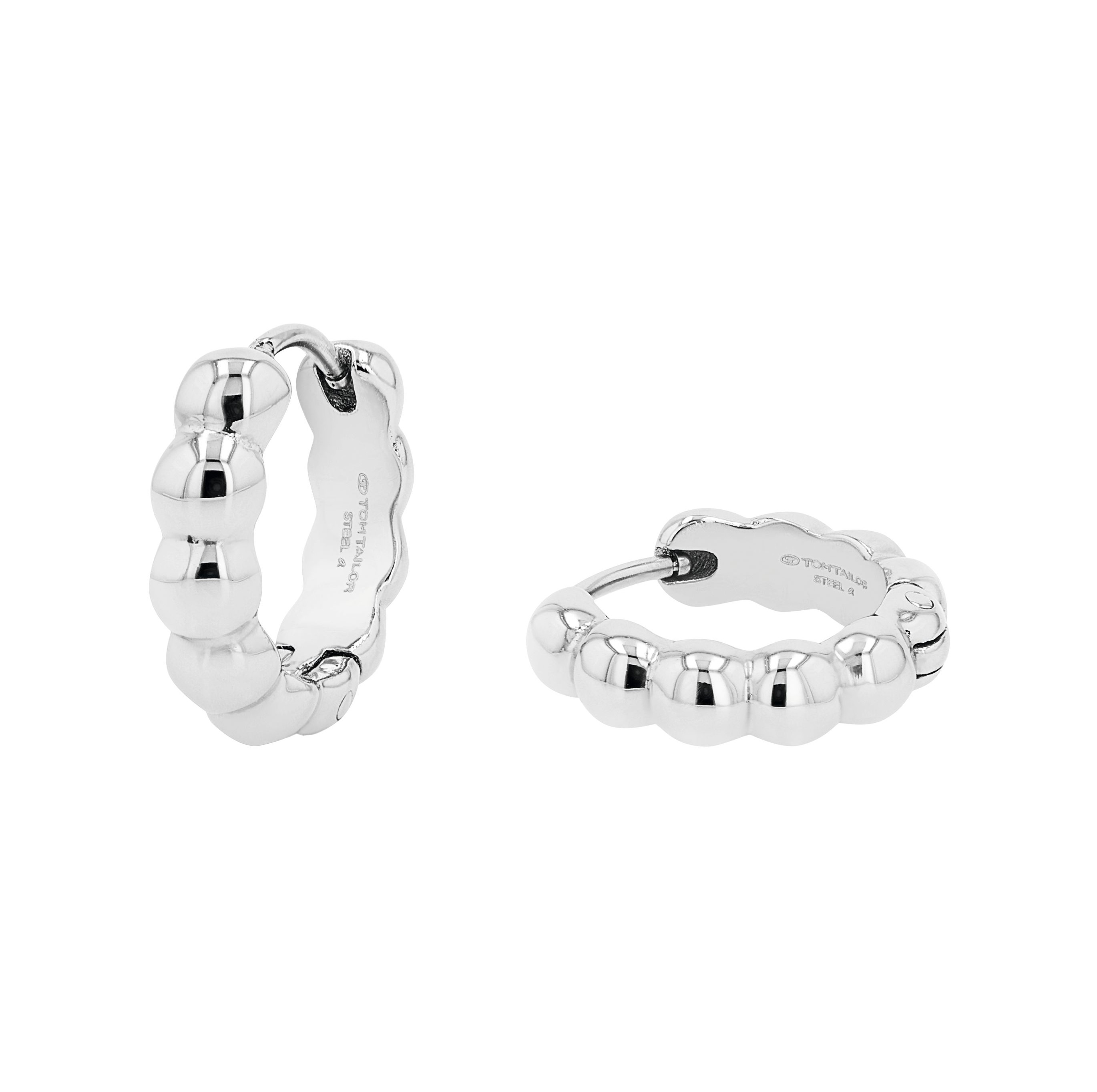Tom Tailor Damen Creolen 2101359 Edelstahl Kugeldesign