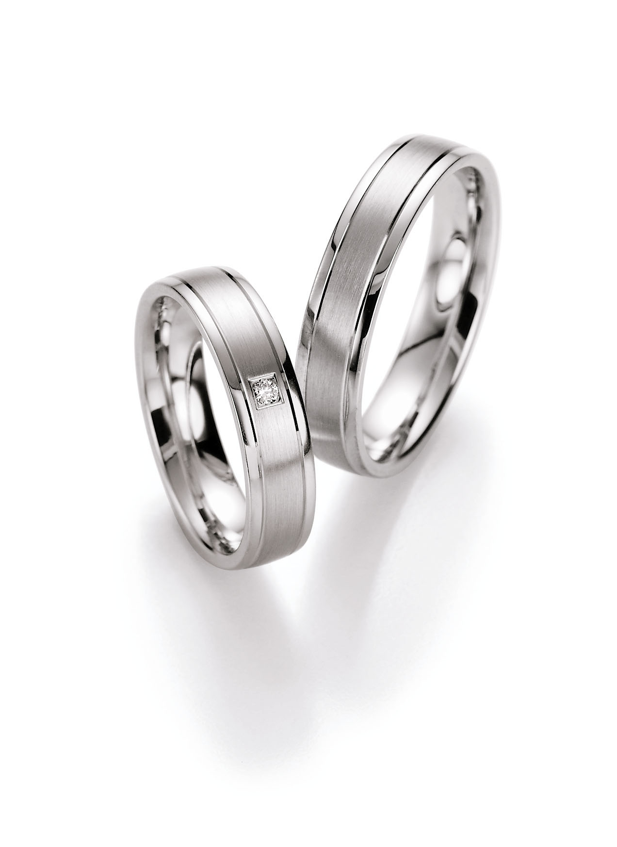 Eheringe Trauringe White Style Silver Inspiration Brilliant 55-10030 / 55-10040