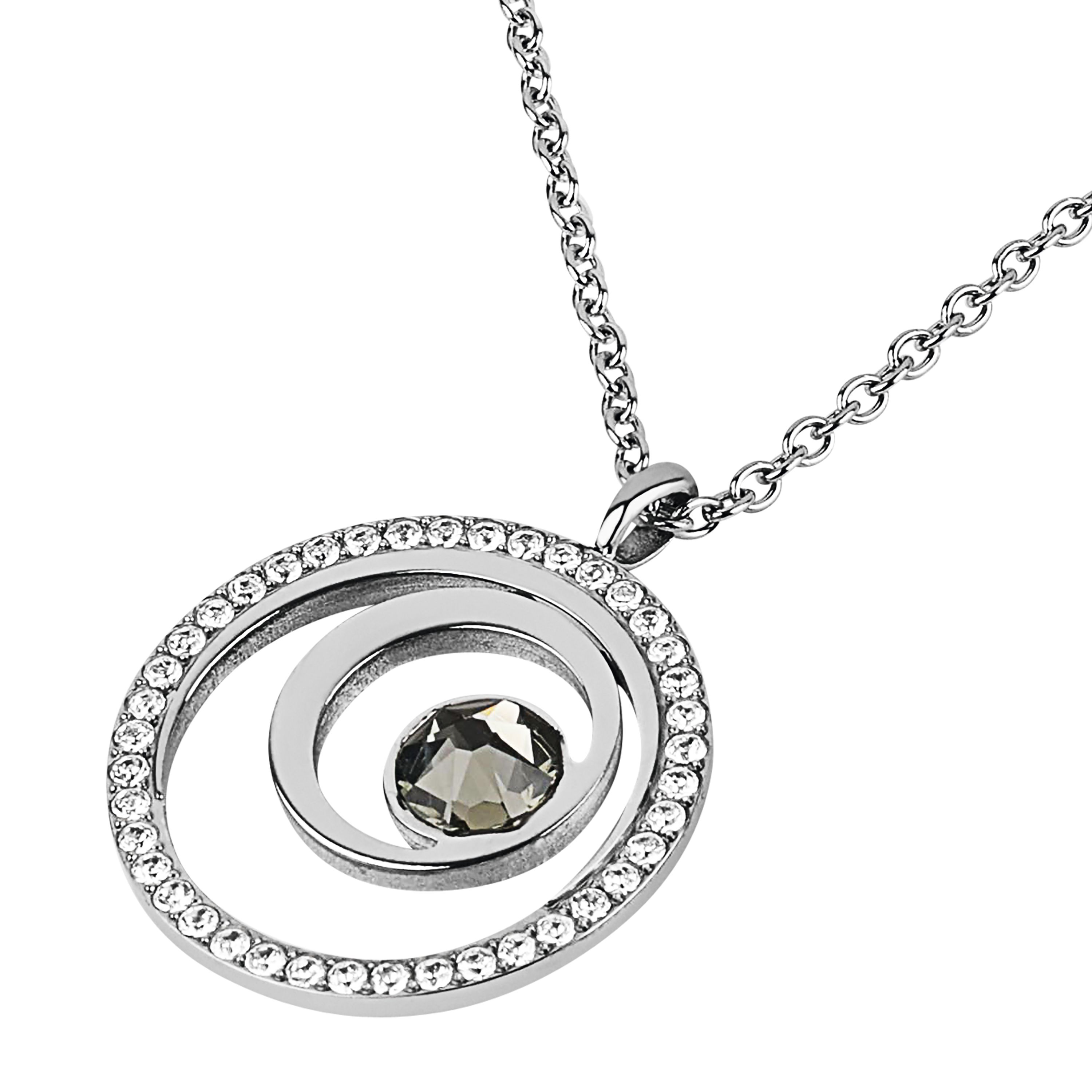 Tom Tailor Damen Halskette 2101387 Edelstahl mit Kristallglas-Steinen