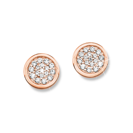 s.Oliver Damen Ohrstecker 9079223 Silber rosé Zirkonia