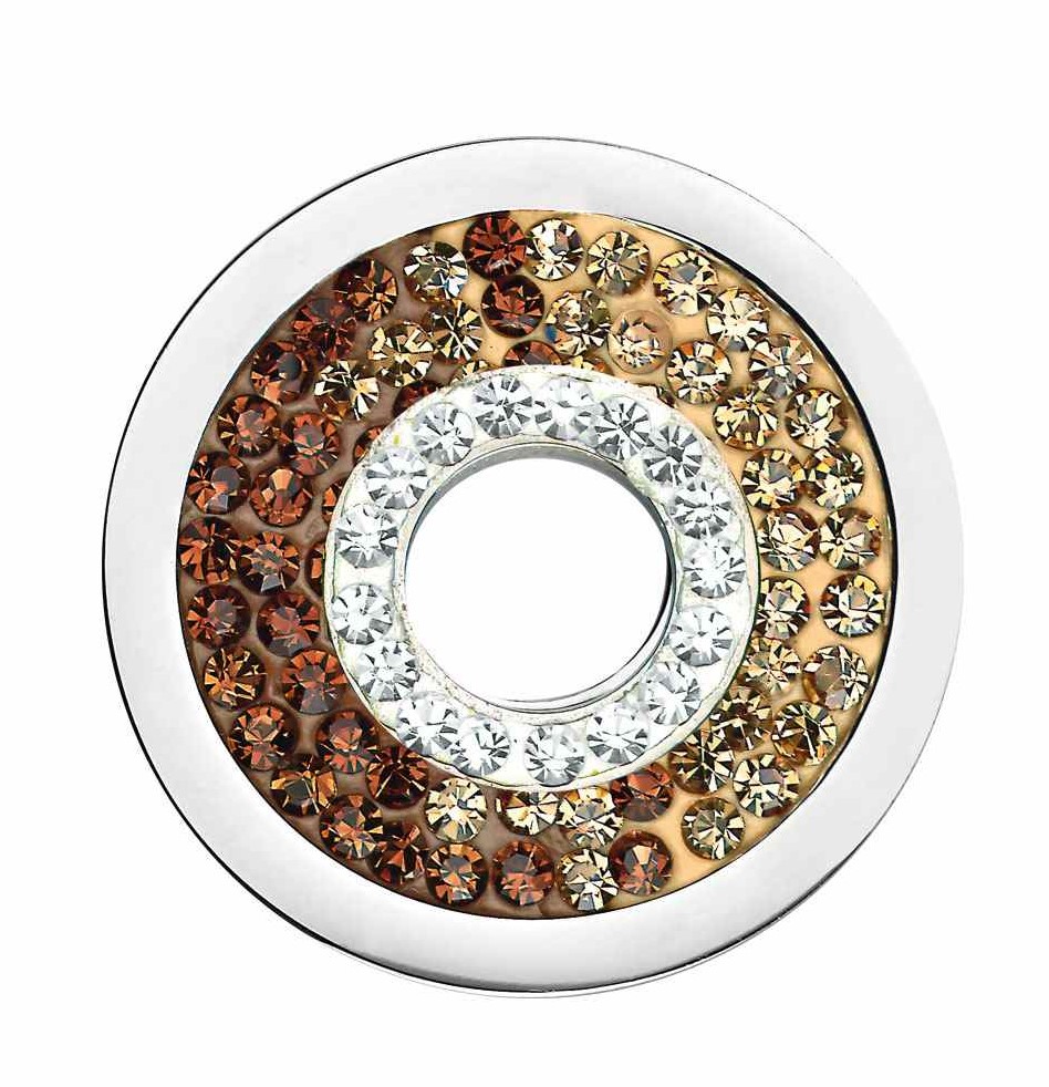 CEM Coins CS181/CS182 Edelstahl Kristall braun melliert