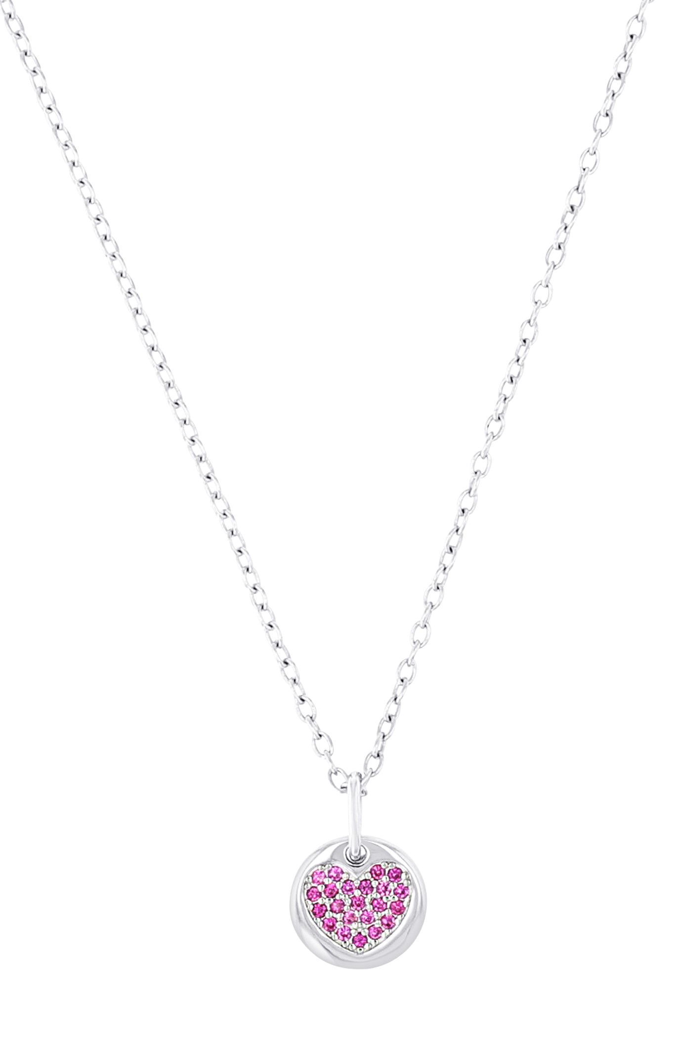 Lillifee Mädchen Halskette 2037921 Silber 925 Anhänger Herz Zirkonia pink