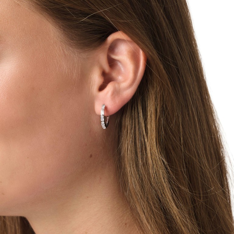 Tom Tailor Damen Creolen 2101809 Silber 925 Zirkonia