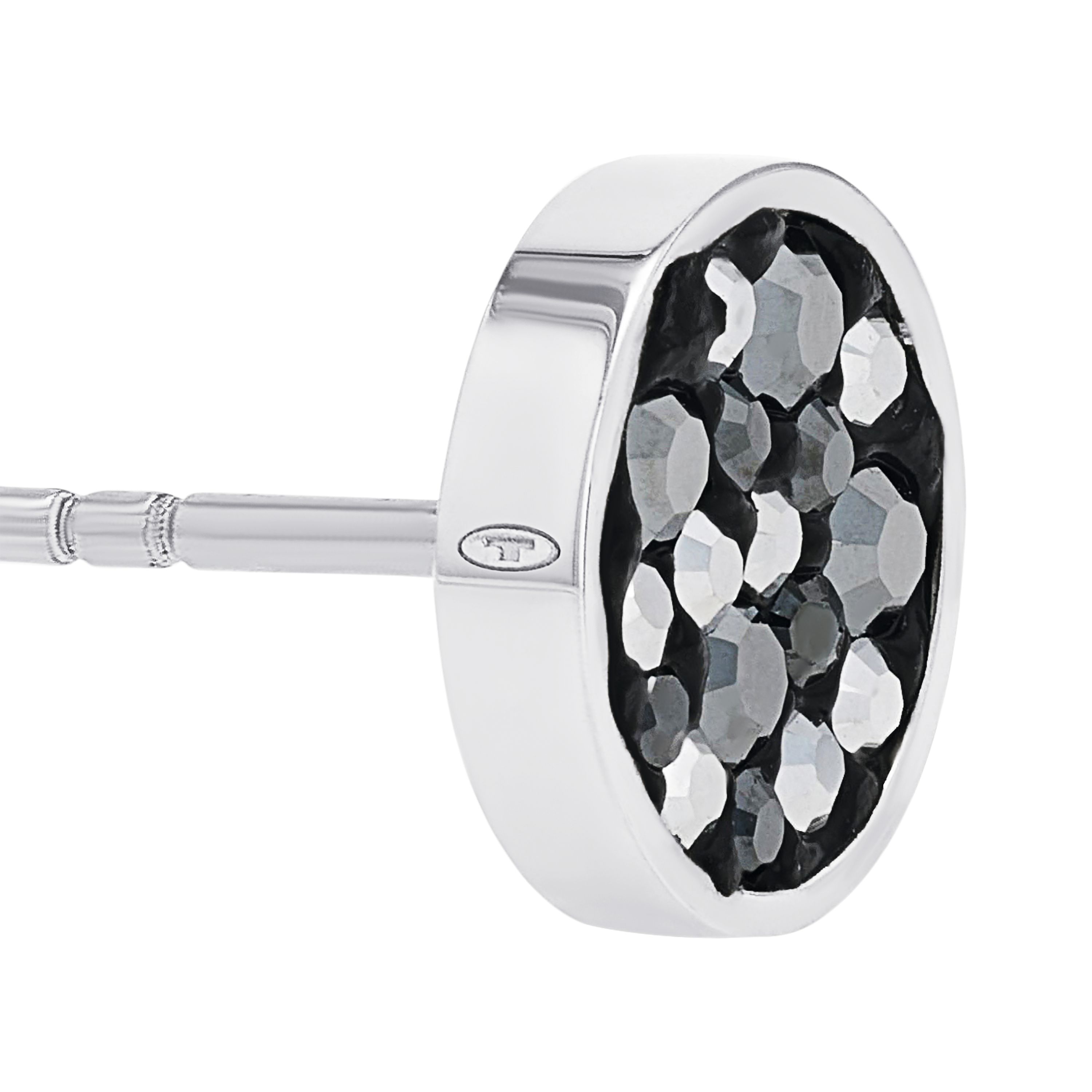 Tom Tailor Damen Ohrstecker 2101403 Edelstahl mit schwarzen und grauen synth. Kristallglas-Steinen