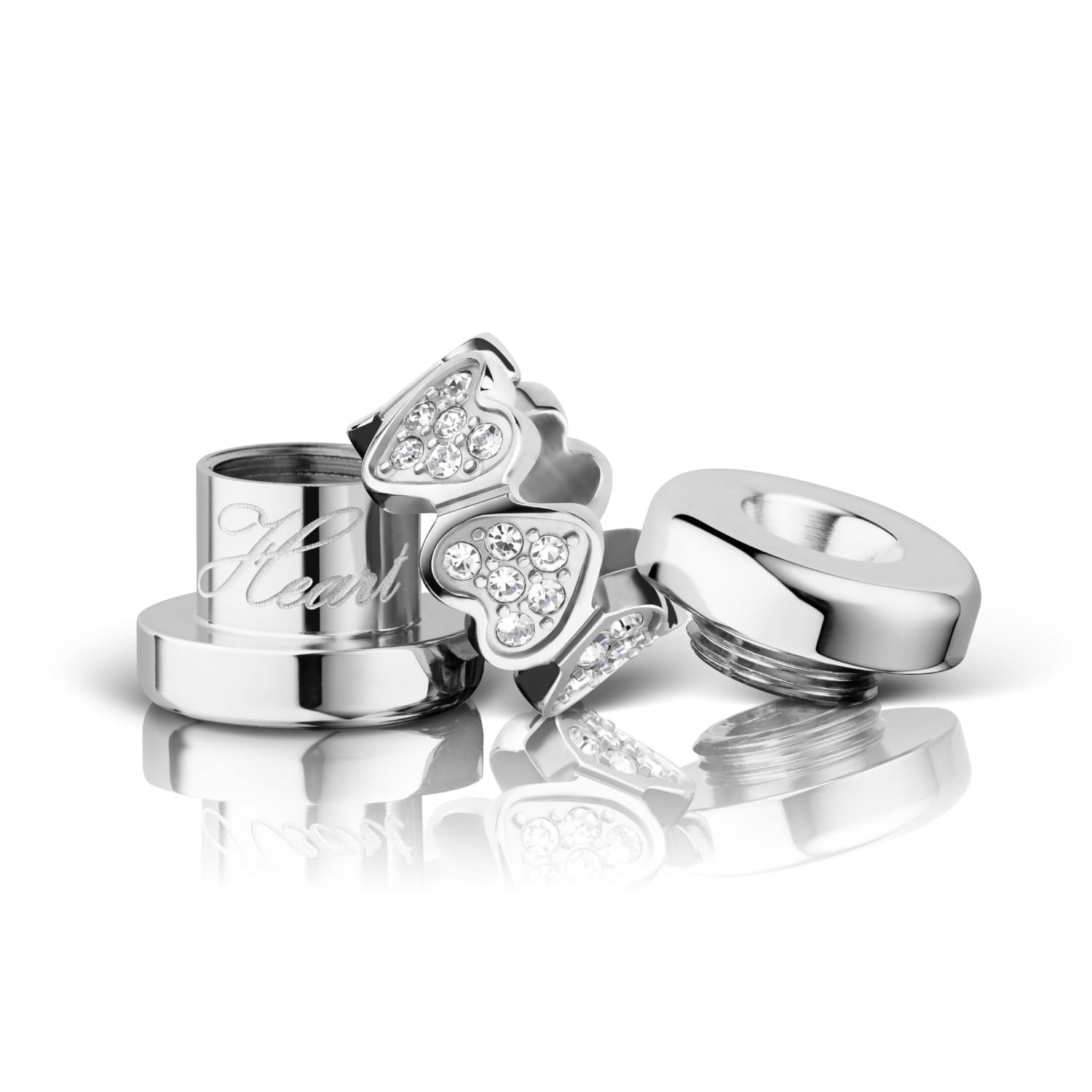 Bering Charm SparklingHeart-1 Edelstahl Zirkonia ARCTIC SYMPHONY COLLECTION