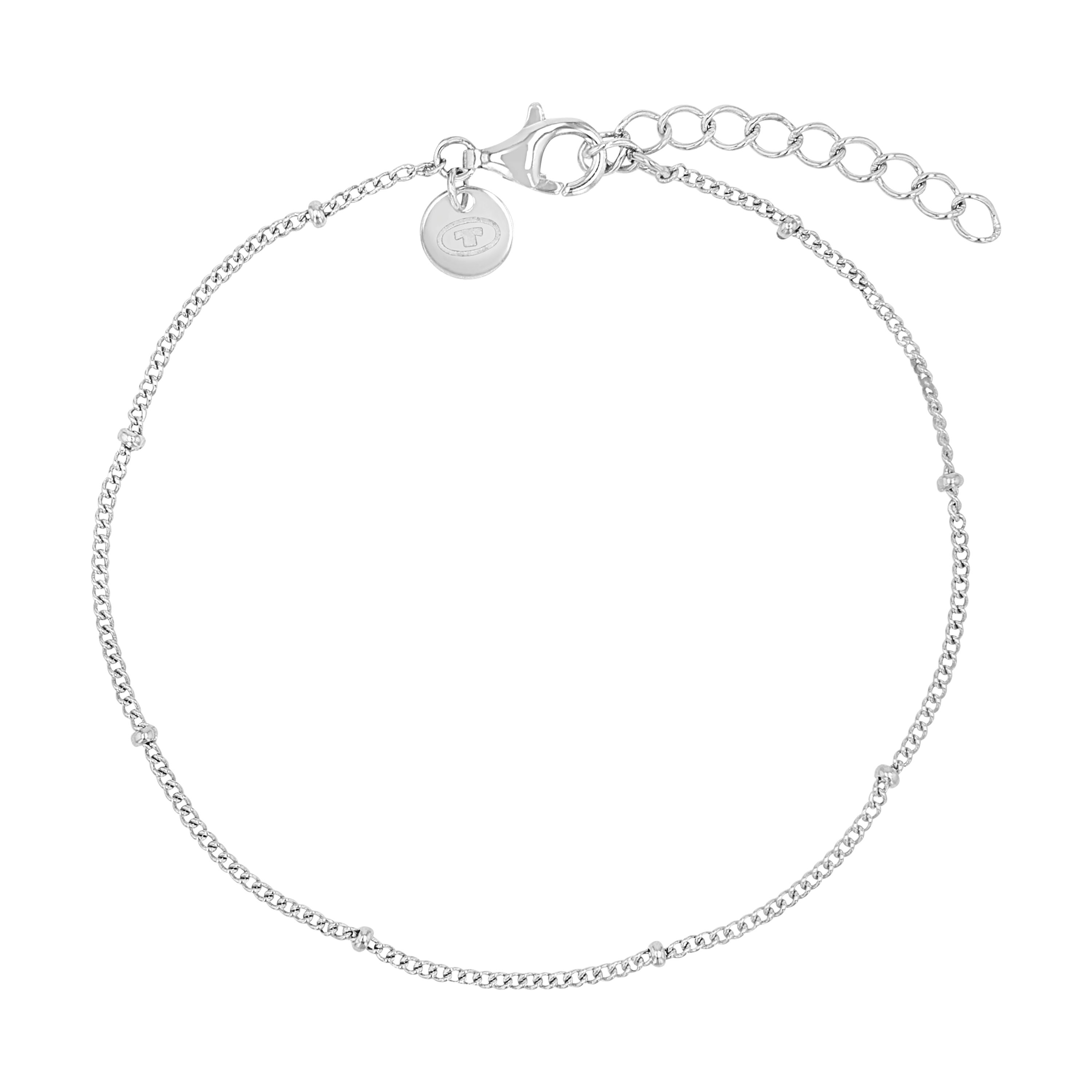 Tom Tailor Damen Armband 2101257 Silber 925 Panzergliederung mit kleinen Kugeln