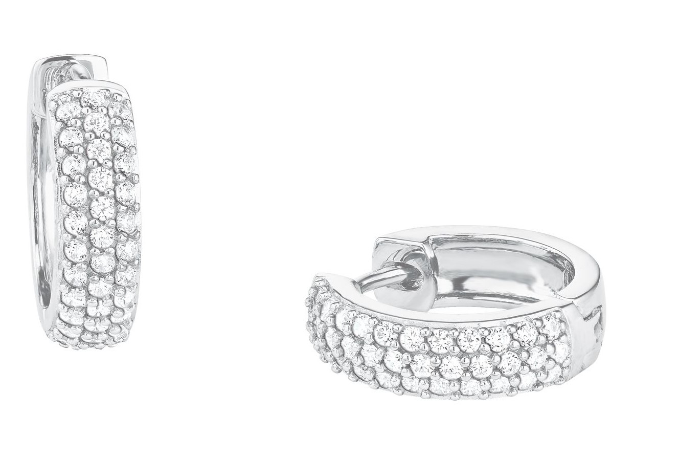 s.Oliver Damen Creolen 2027615 Silber Zirkonia