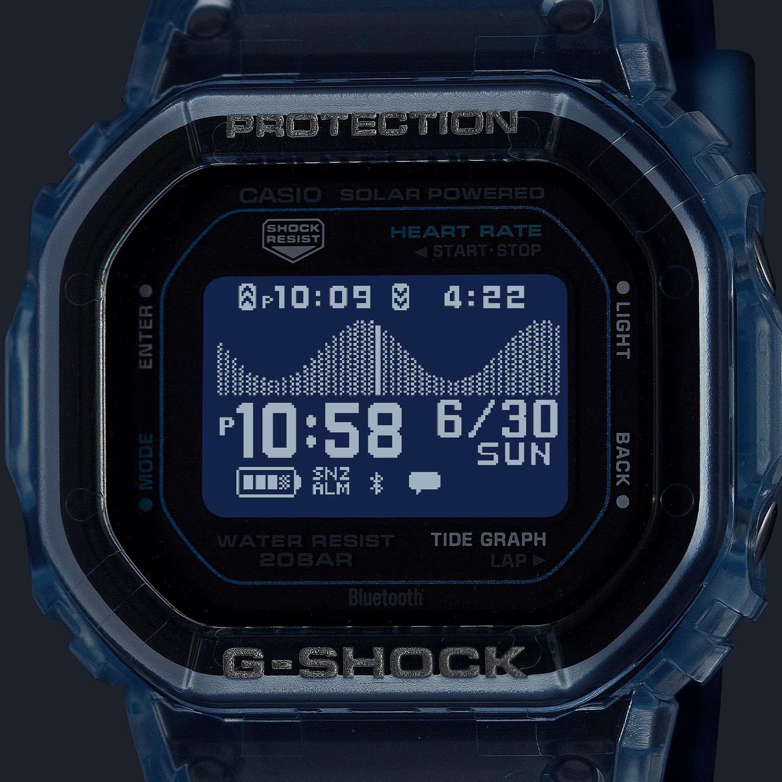 Casio G-Shock G-LIDE GBX-H5600-2ER Bluetooth Solar digital blau