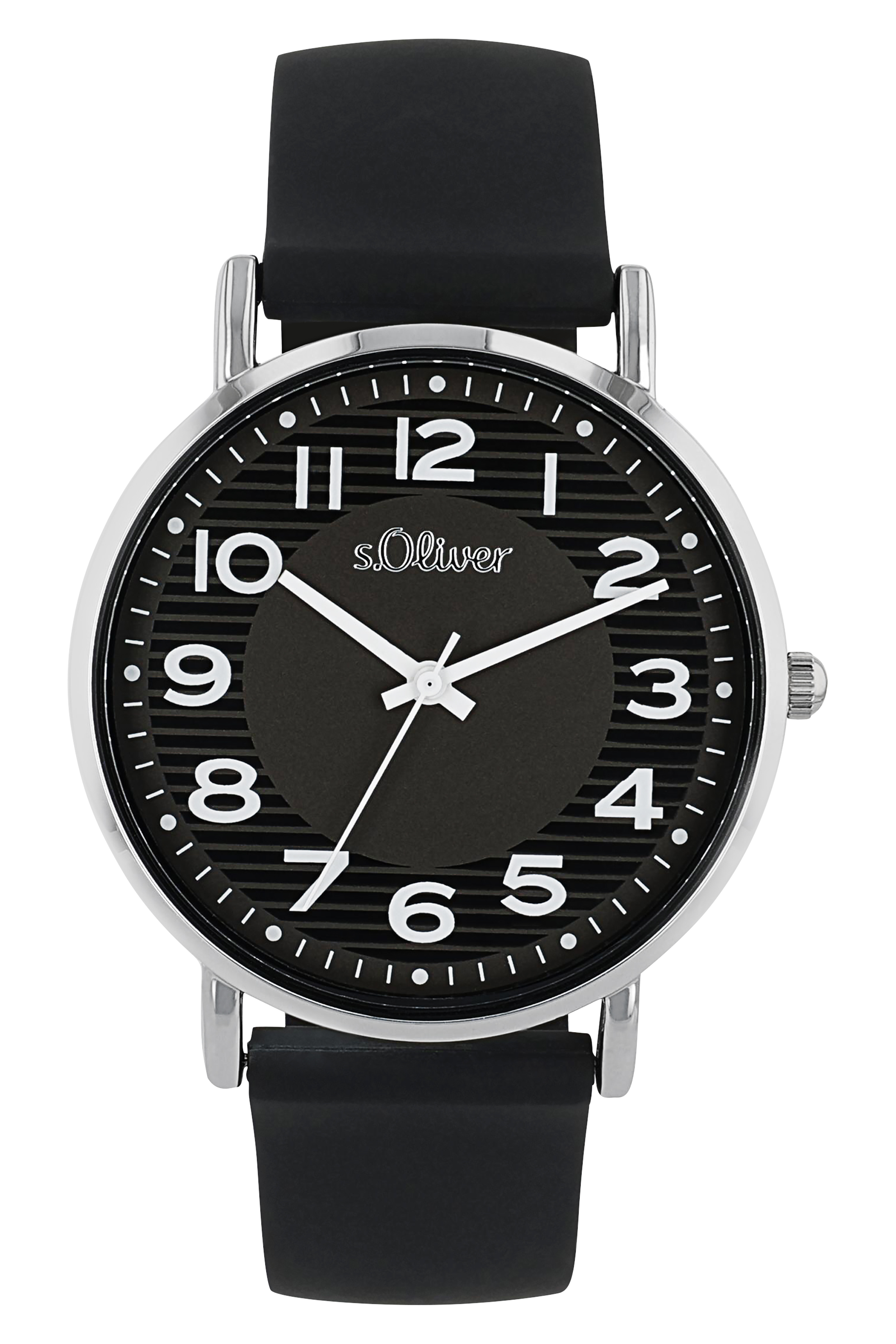 s.Oliver Damen Armbanduhr 2038375 Silikonband schwarz