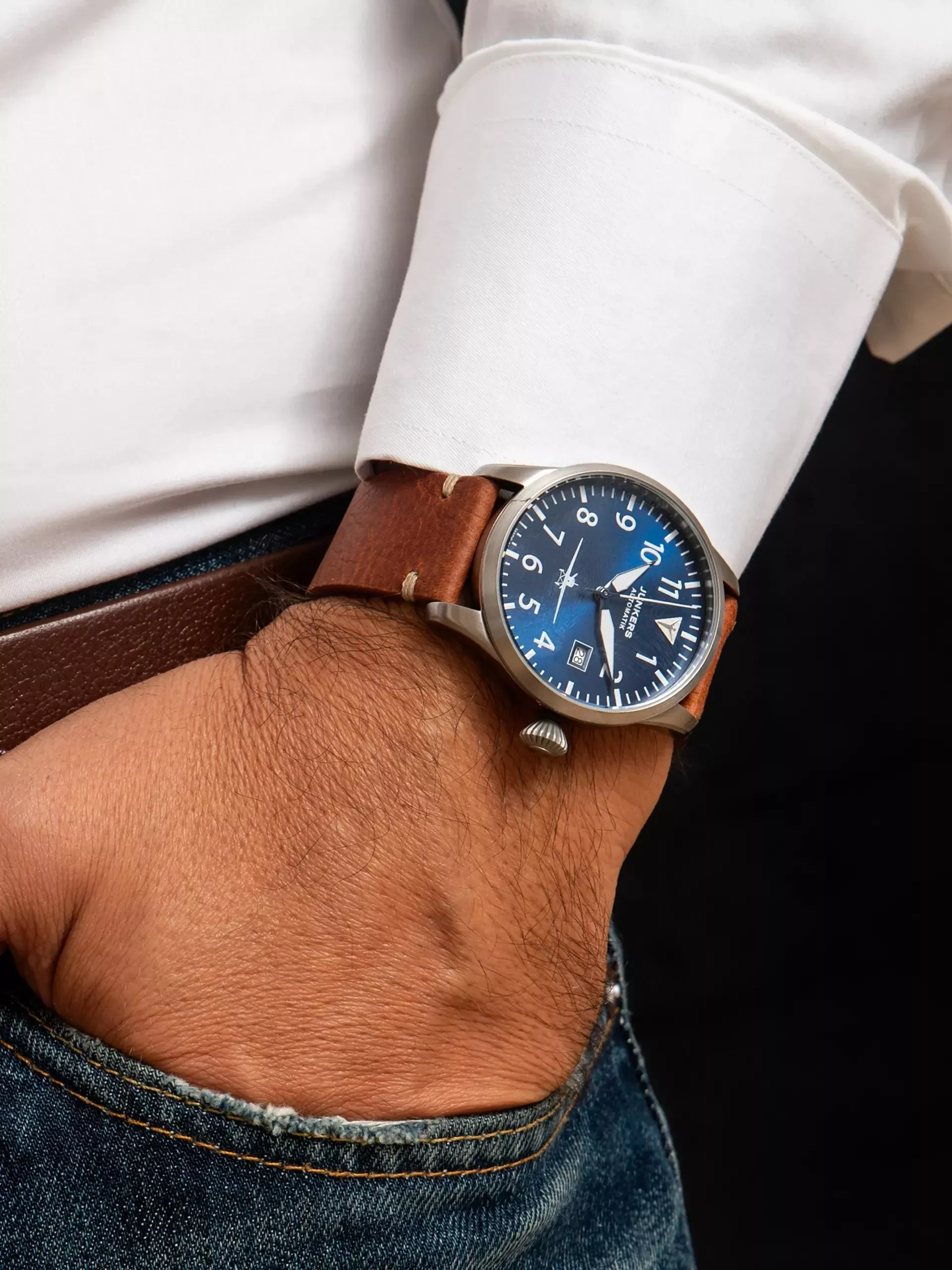 Junkers Herren Armbanduhr 9.58.01.01 Flieger Automatik