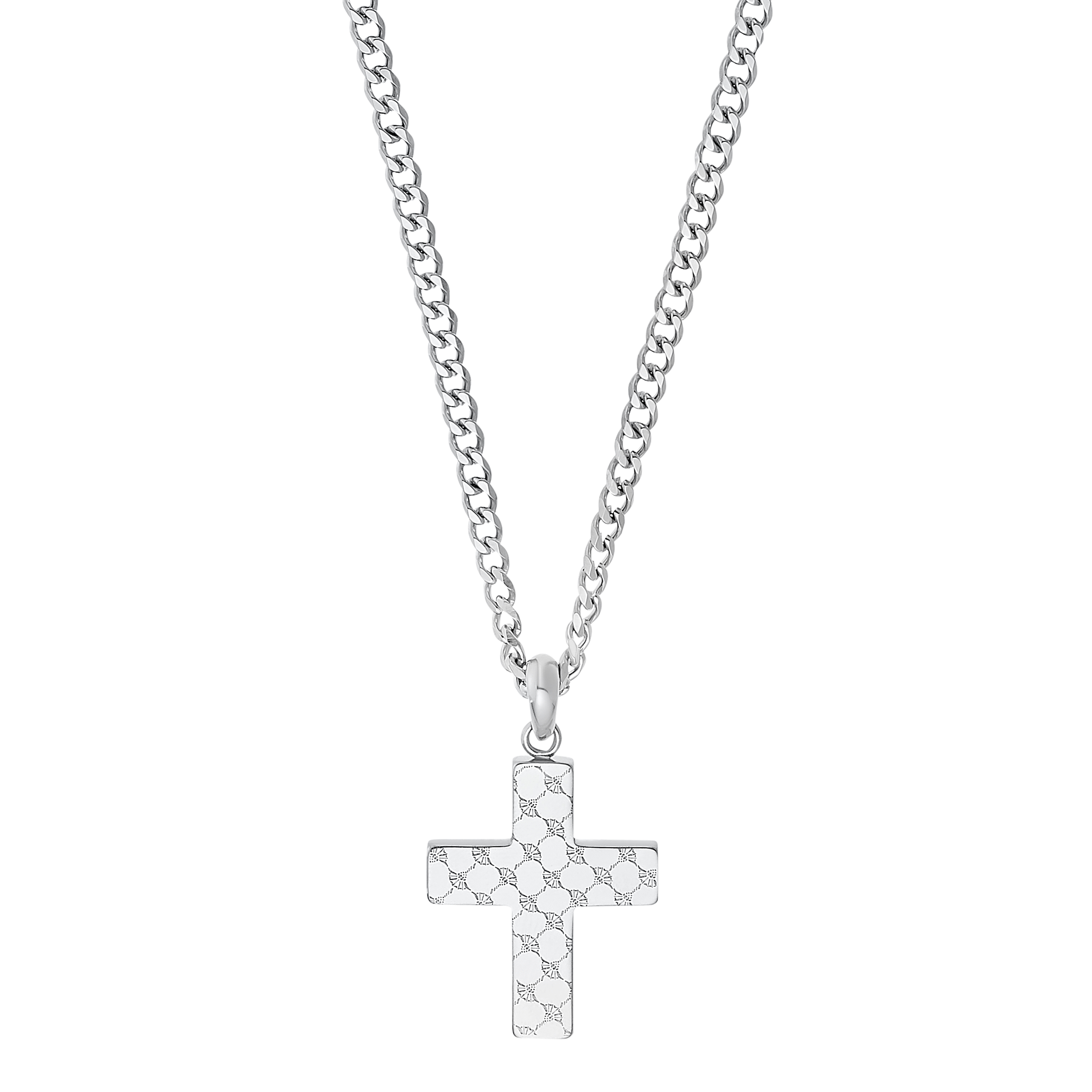 Joop! Herren Halskette 2031030 mit Anhänger Kreuz Edelstahl