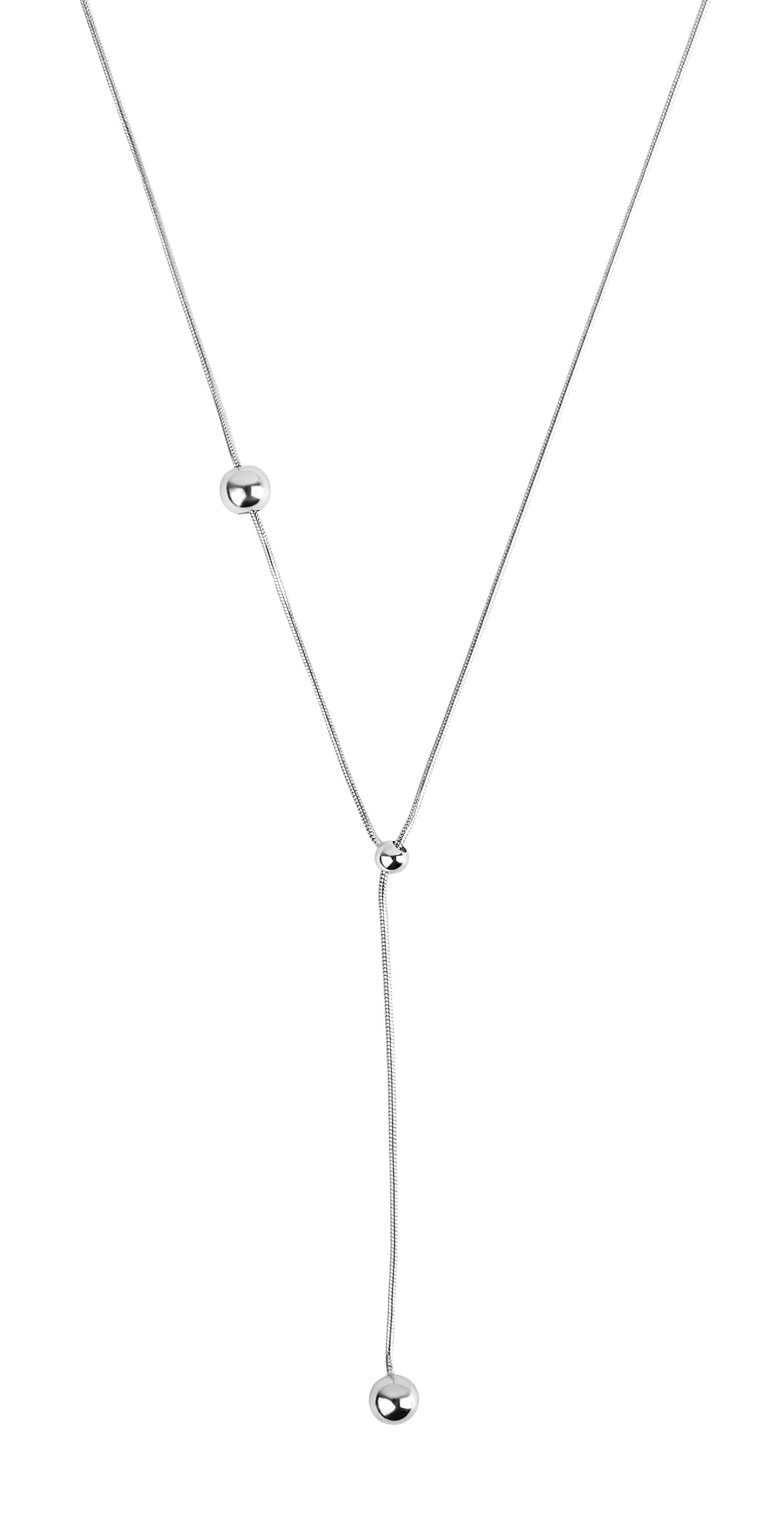 Tom Tailor Damen Y-Collier 2101239 Silber 925 mit drei polierten Kugeln