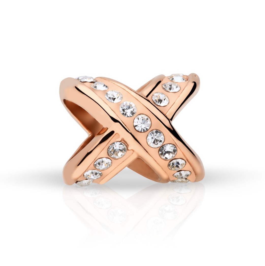 Bering Charm Infinity-3 Edelstahl Roségold IP Zirkonia ARCTIC SYMPHONY COLLECTION