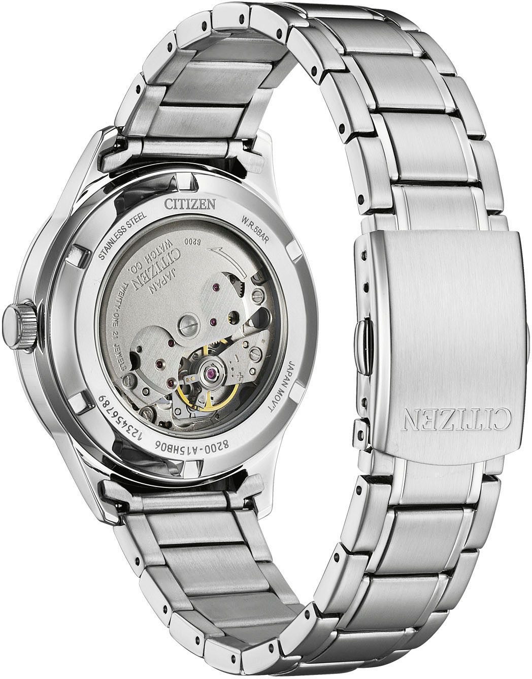 Citizen Herren Armbanduhr NY4058-79L Automatic Edelstahl