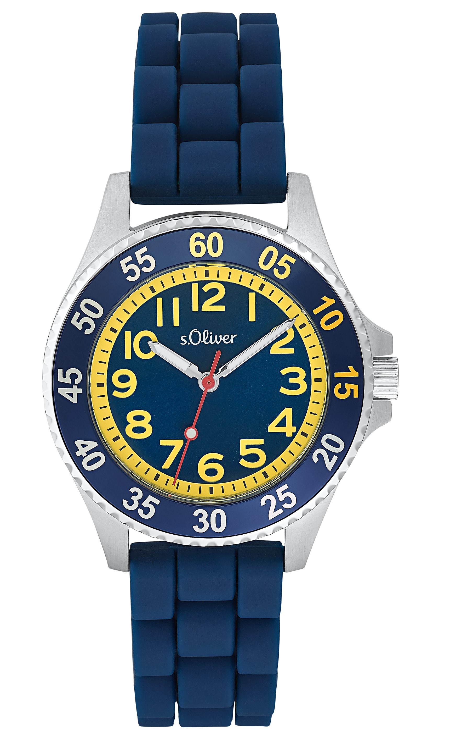 s.Oliver Kids Armbanduhr 2033506 Edelstahl Silikon blau