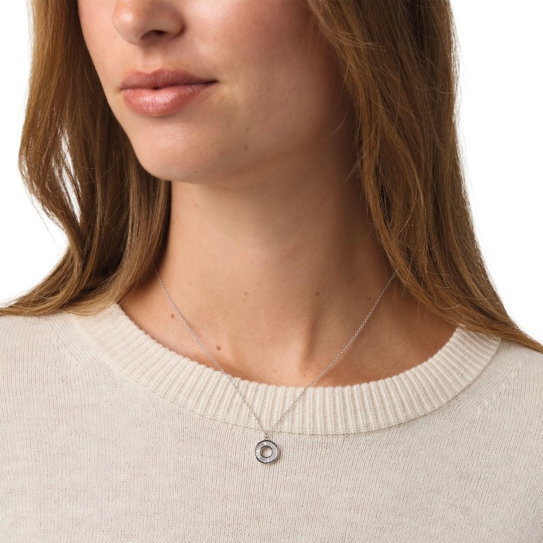 Tom Tailor Damen Halskette 2101806 mit Anhänger Silber 925 synth. Zirkonia 