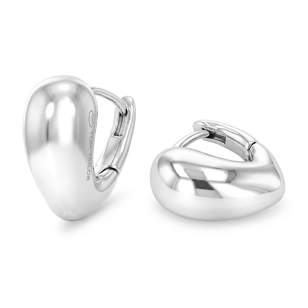 Tom Tailor Damen Creolen 2101824 Edelstahl im stilvollen Herzdesign