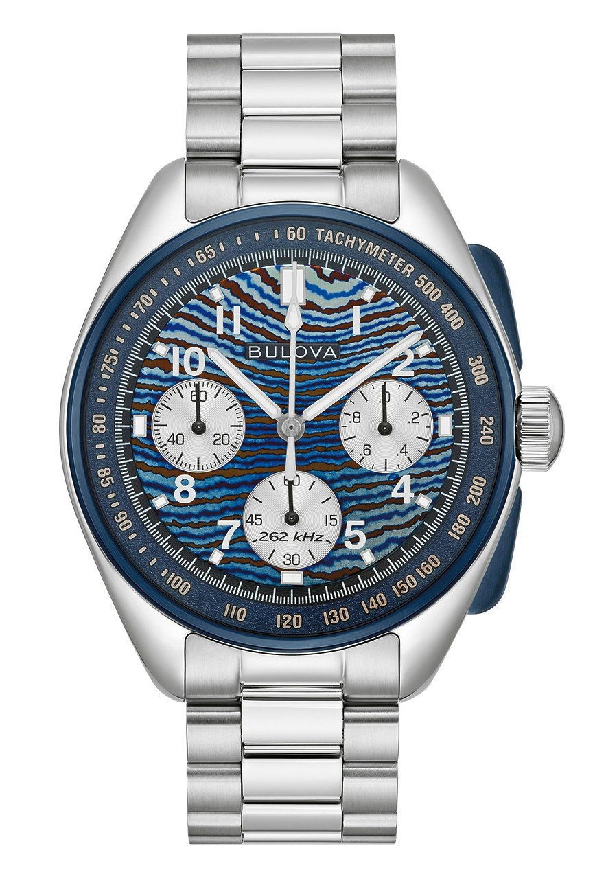 Bulova Herren Armbanduhr LUNAR PILOT 98A329 Chronograph Edelstahl Limited Edition