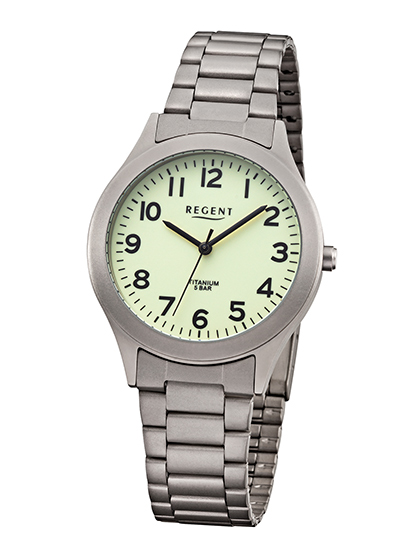 Regent Herren Armbanduhr F-1294 Titan
