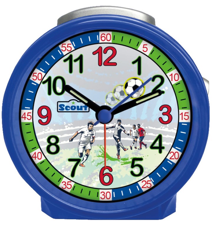 Scout Kinder Wecker 280001033 FRIENDS Fußball blau