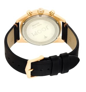 JOOP! Herren Armbanduhr Chronograph 2034580 Edelstahl gelbgold IP Lederband braun
