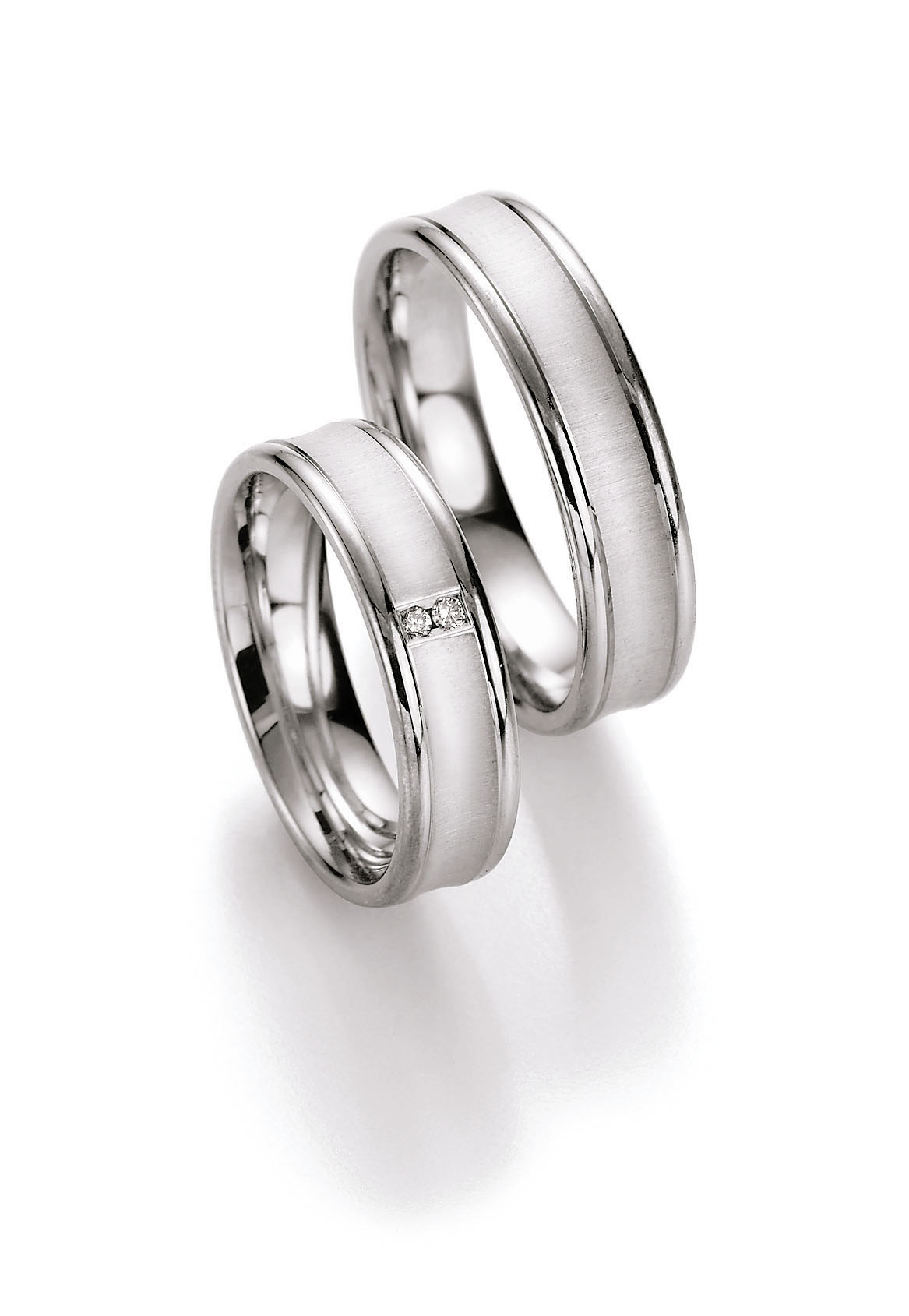 Eheringe Trauringe White Style Silver Inspiration Brilliant 55-10170 / 55-10180