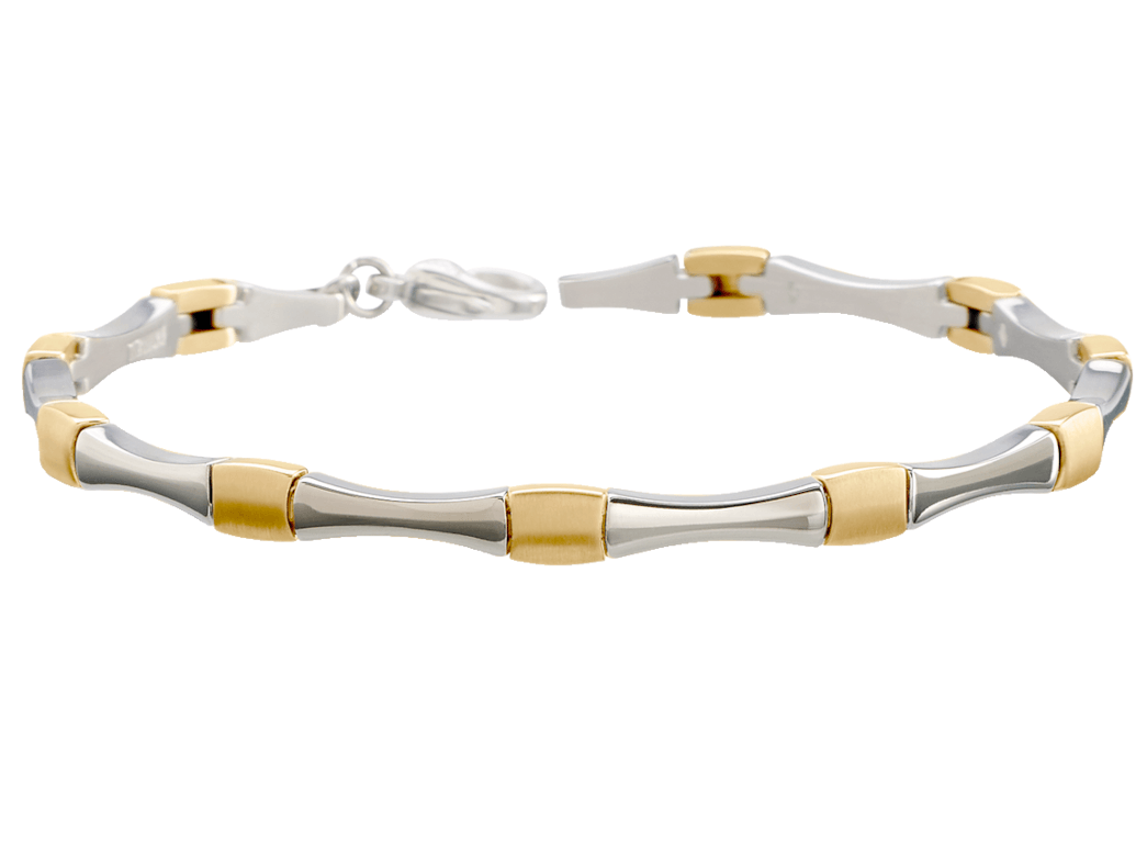 Boccia Damen Armband 03037-04 Titan teil-gelbgoldplattiert