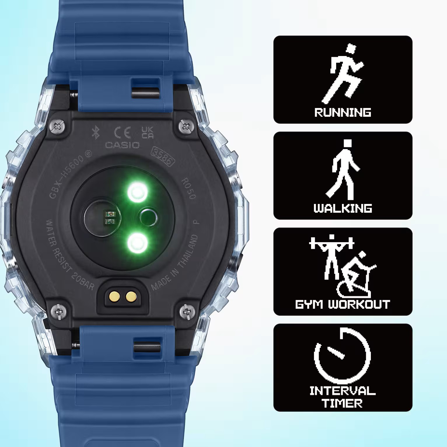 Casio G-Shock G-LIDE GBX-H5600-2ER Bluetooth Solar digital blau
