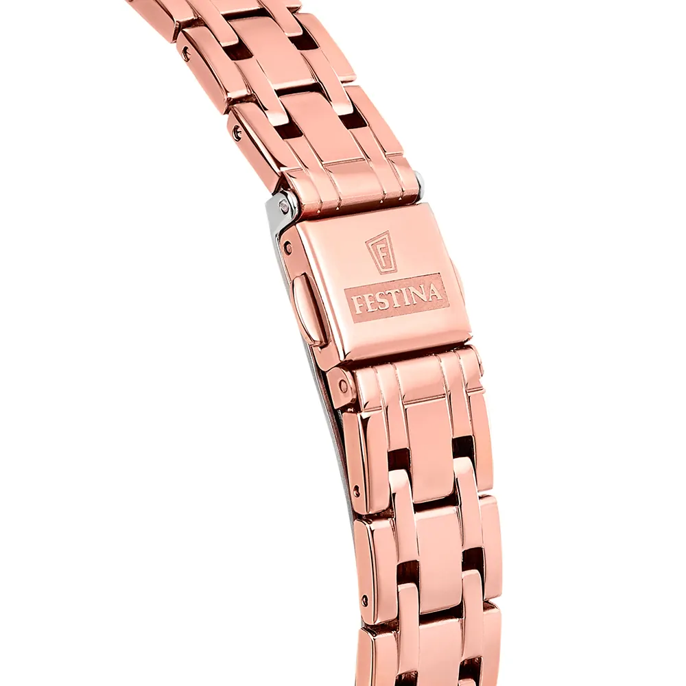 Festina Damen Armbanduhr F20722/1 Mademoiselle Edelstahl roségold IP
