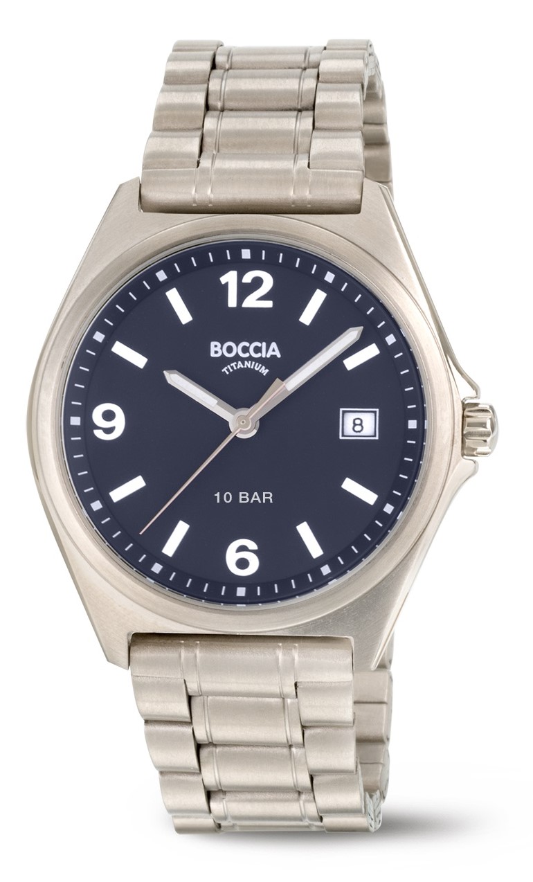 Boccia Herren Armbanduhr 3663-02 Classic Titan