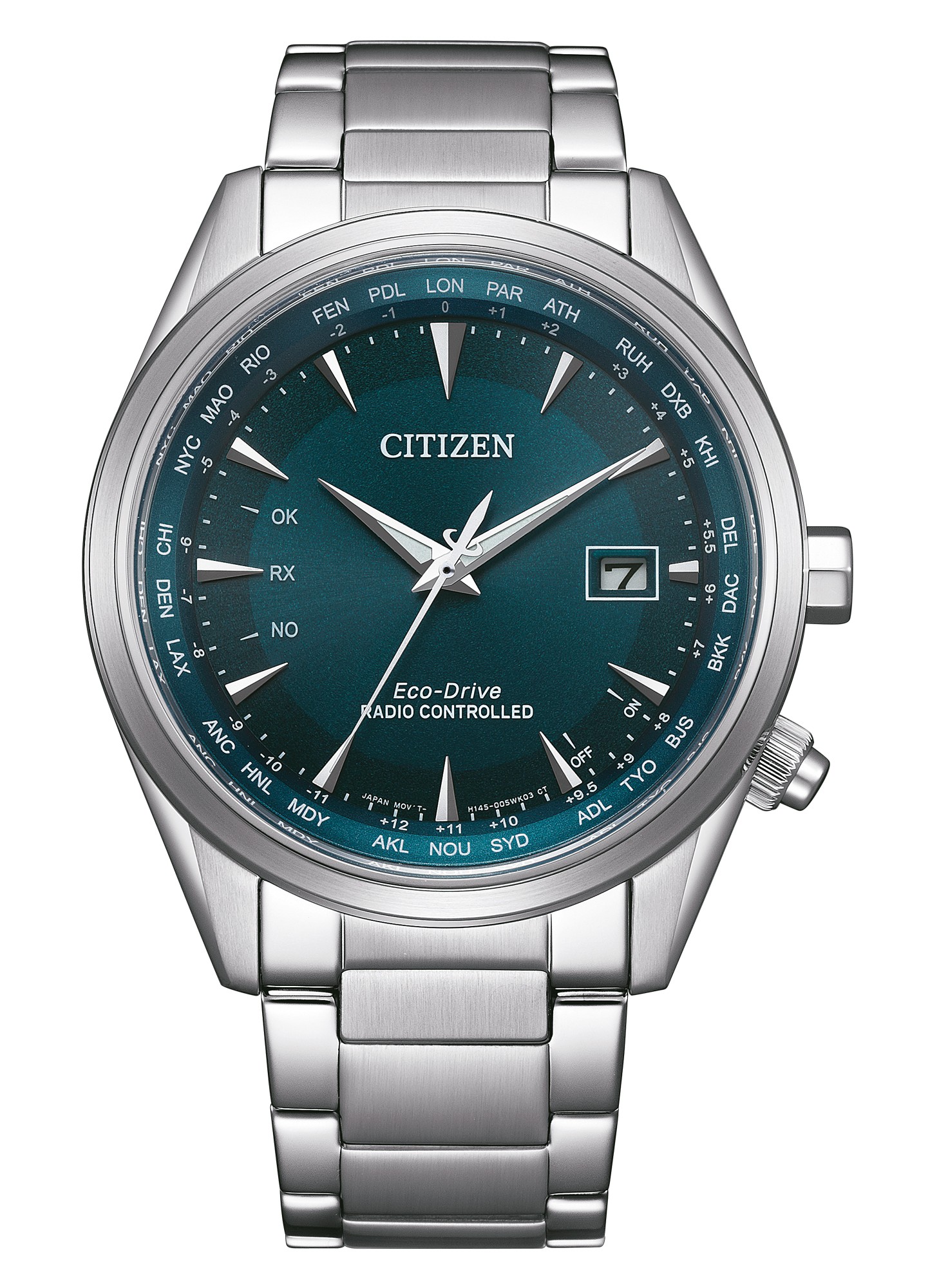 Citizen Herren Armbanduhr CB0270-87L Funk Eco Drive Solar Edelstahl