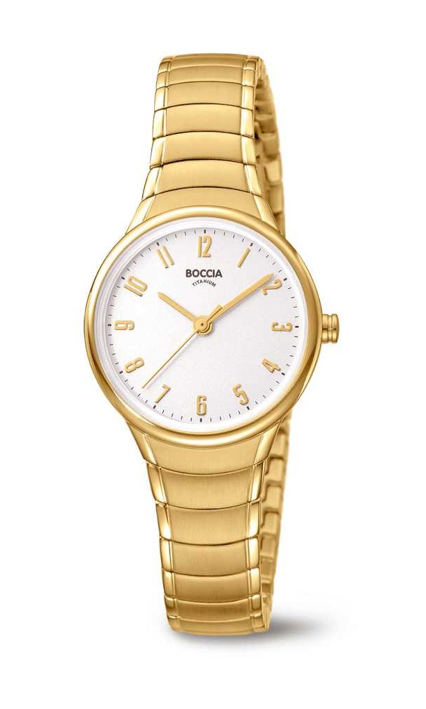 Boccia Damen Armbanduhr Trend 3319-03 Reintitan goldplattiert