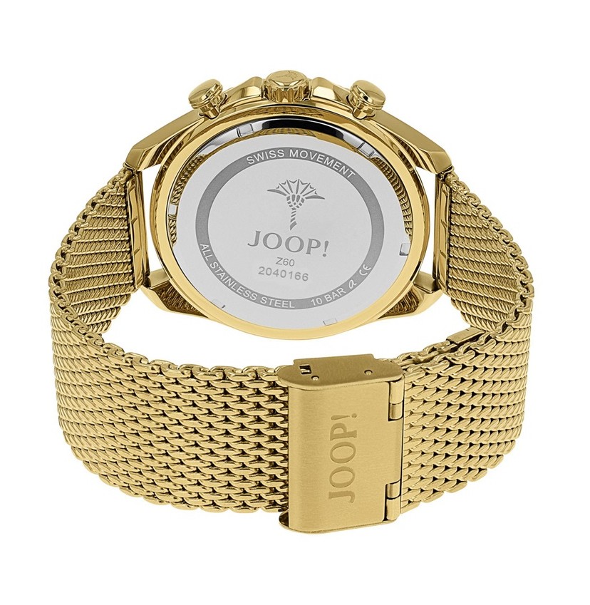 JOOP! Herren Armbanduhr 2040166 Chronograph Edelstahl gelbgold IP