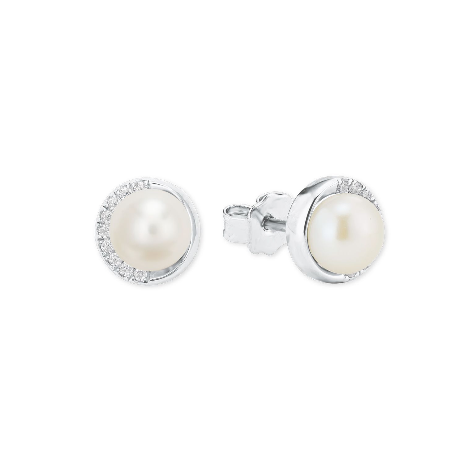 s.Oliver Damen Ohrstecker 2022749 Perle Silber
