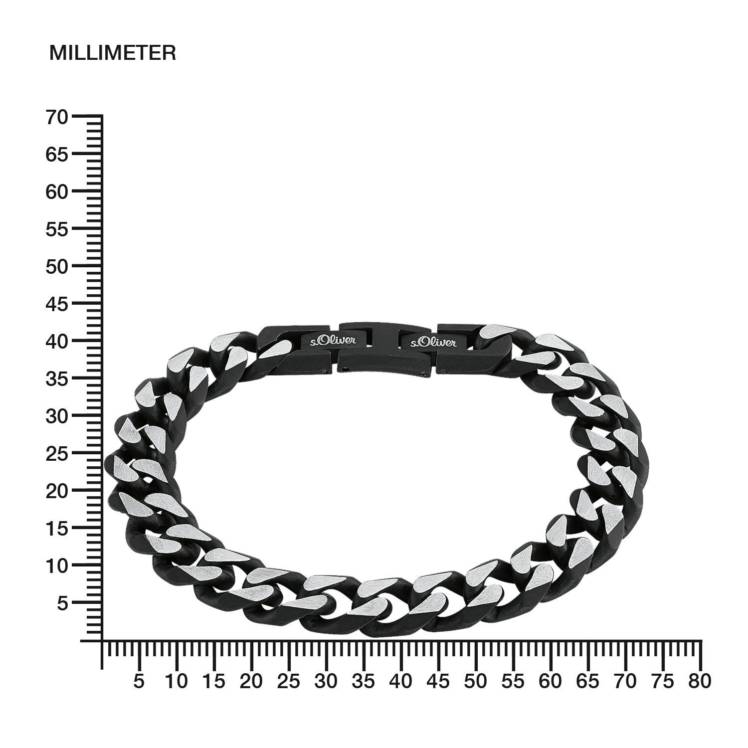 s.Oliver Herren Armband 9954490 Edelstahl black