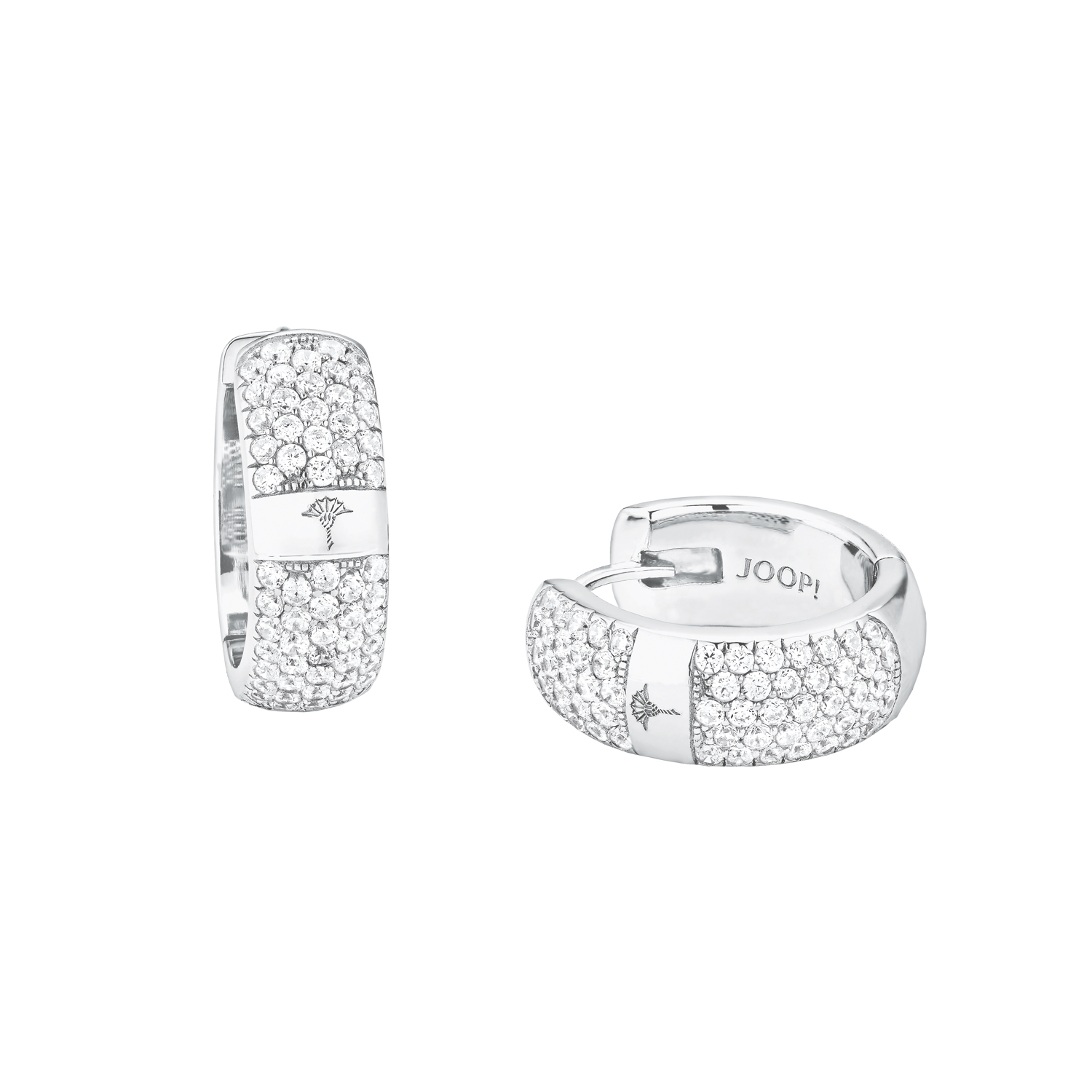 JOOP! Damen Creolen 2027634 Zirkonia Silber