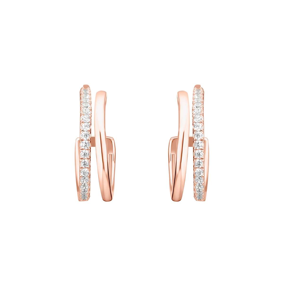s.Oliver Damen Creolen 2032925 Silber 925/- rosévergoldet Zirkonia synth.