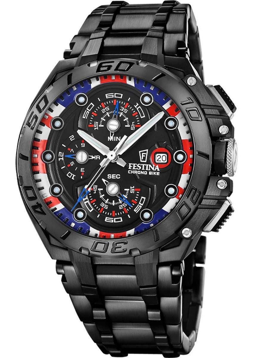 Festina Herren Armbanduhr F20796/1 Chrono Bike UK Limited Edition Edelstahl