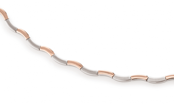 Boccia Damen Collier 0844-05 Titan teil-rosegoldplattiert