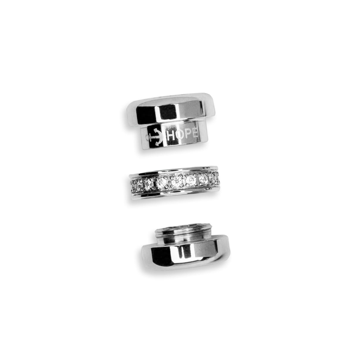 Bering Charm Hope-2 Edelstahl Zirkonia ARCTIC SYMPHONY COLLECTION