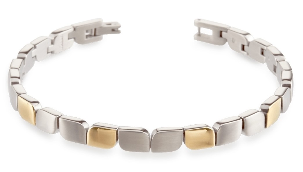 Boccia Damen Armband 03007-02 Titan teil-gelbgoldplattiert
