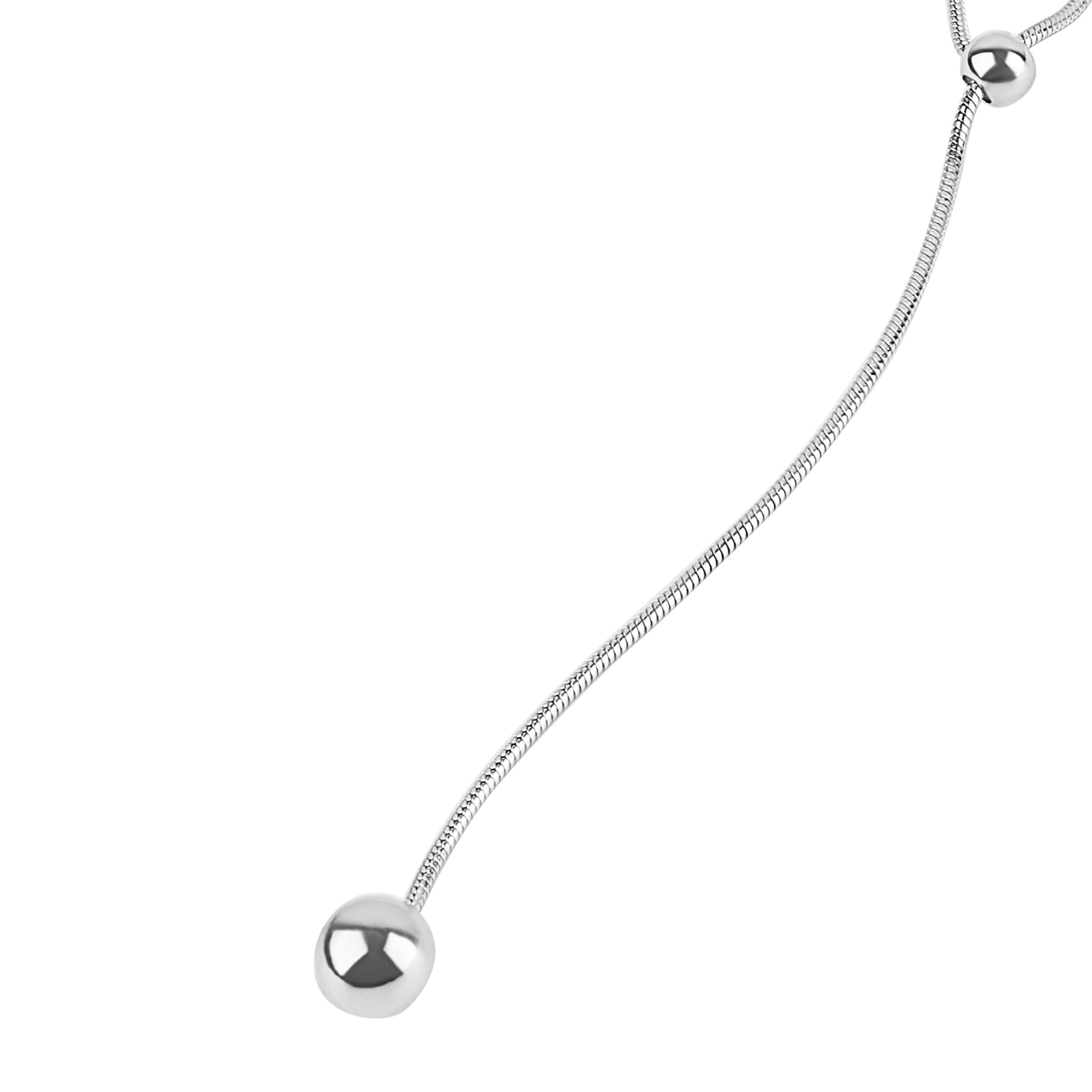 Tom Tailor Damen Y-Collier 2101239 Silber 925 mit drei polierten Kugeln