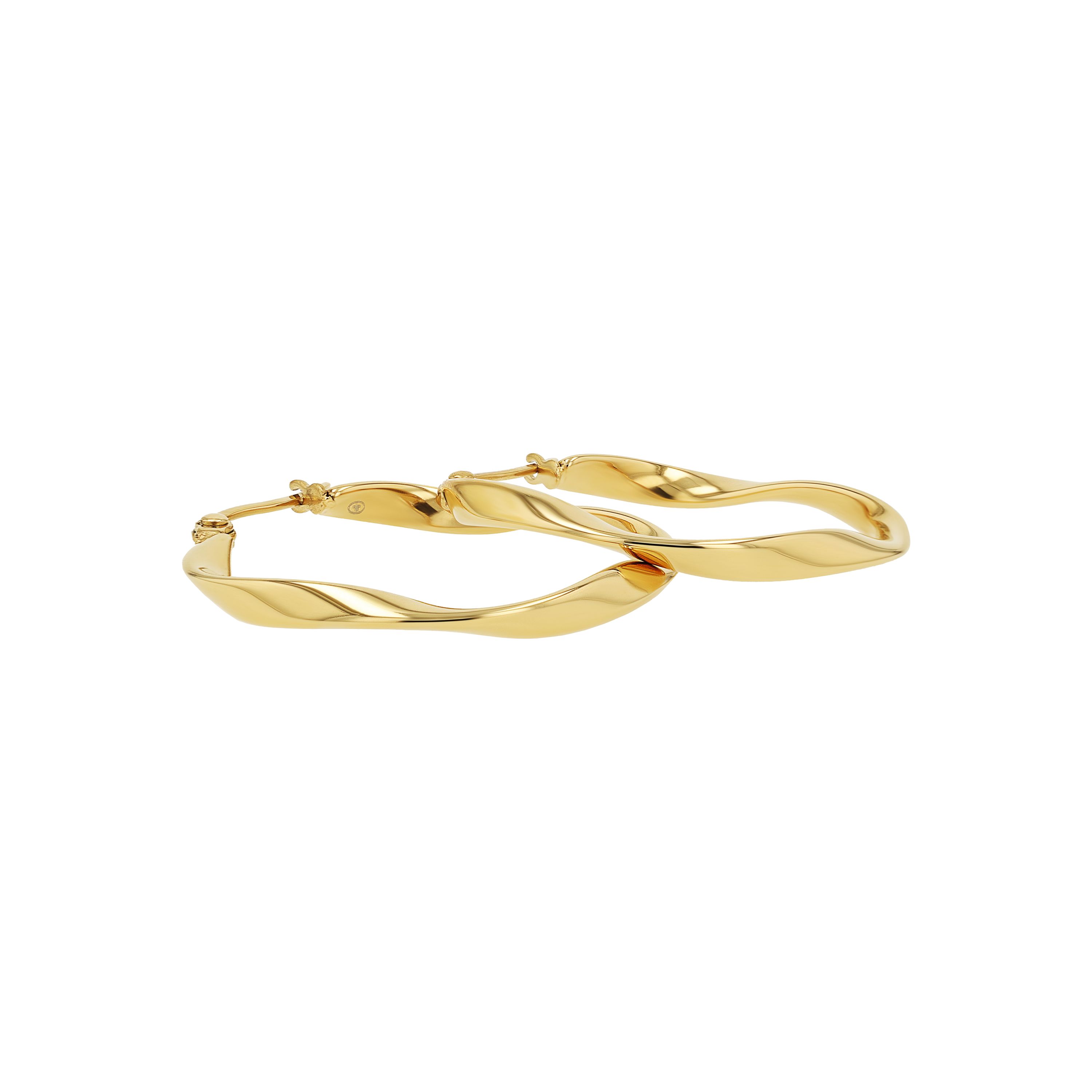 Tom Tailor Damen Creolen 2101339 Edelstahl goldplattiert