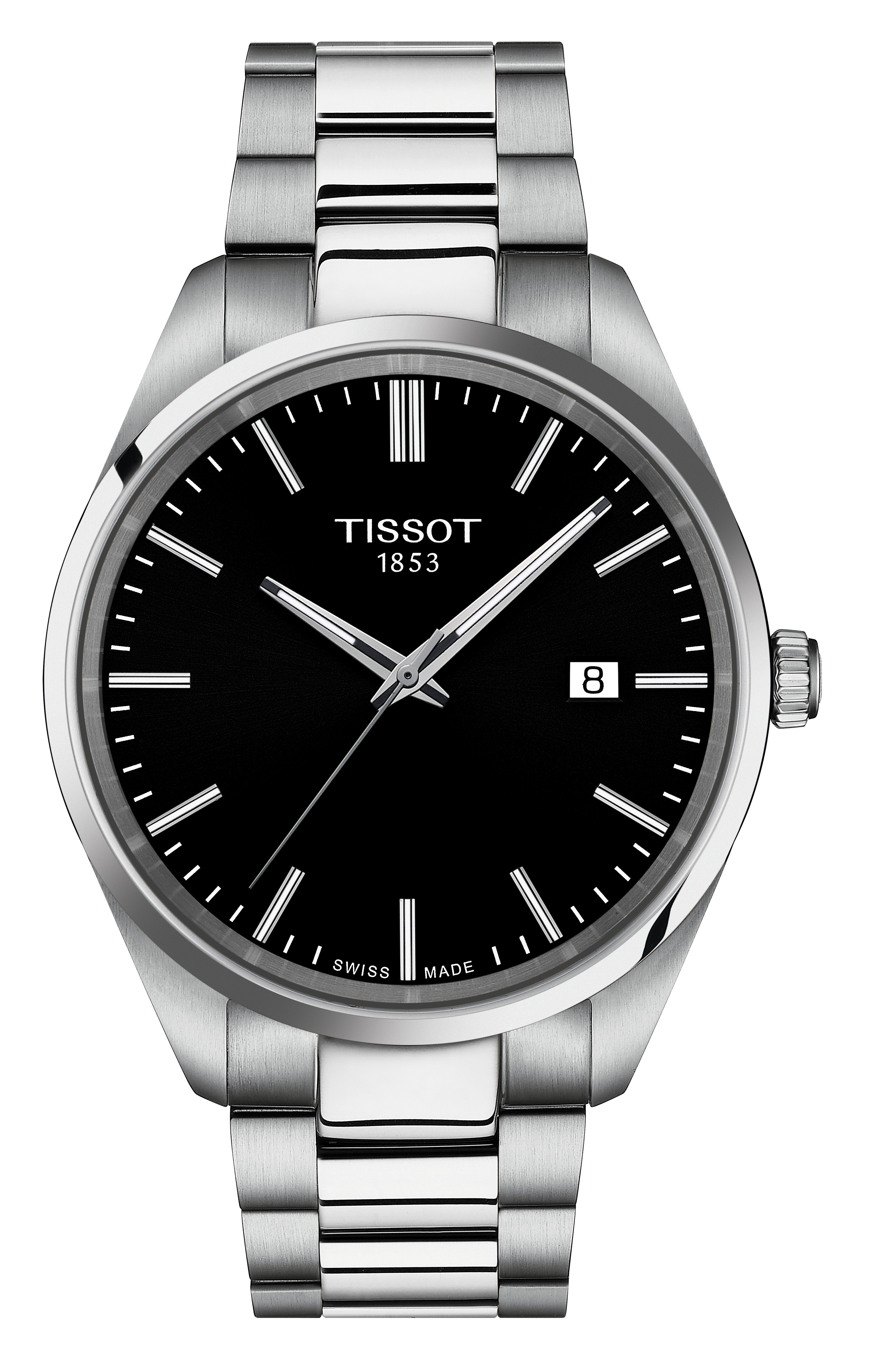Tissot Herren Armbanduhr T150.410.11.051.00 PR 100 40mm Edelstahl mit schwarzem Zifferblatt