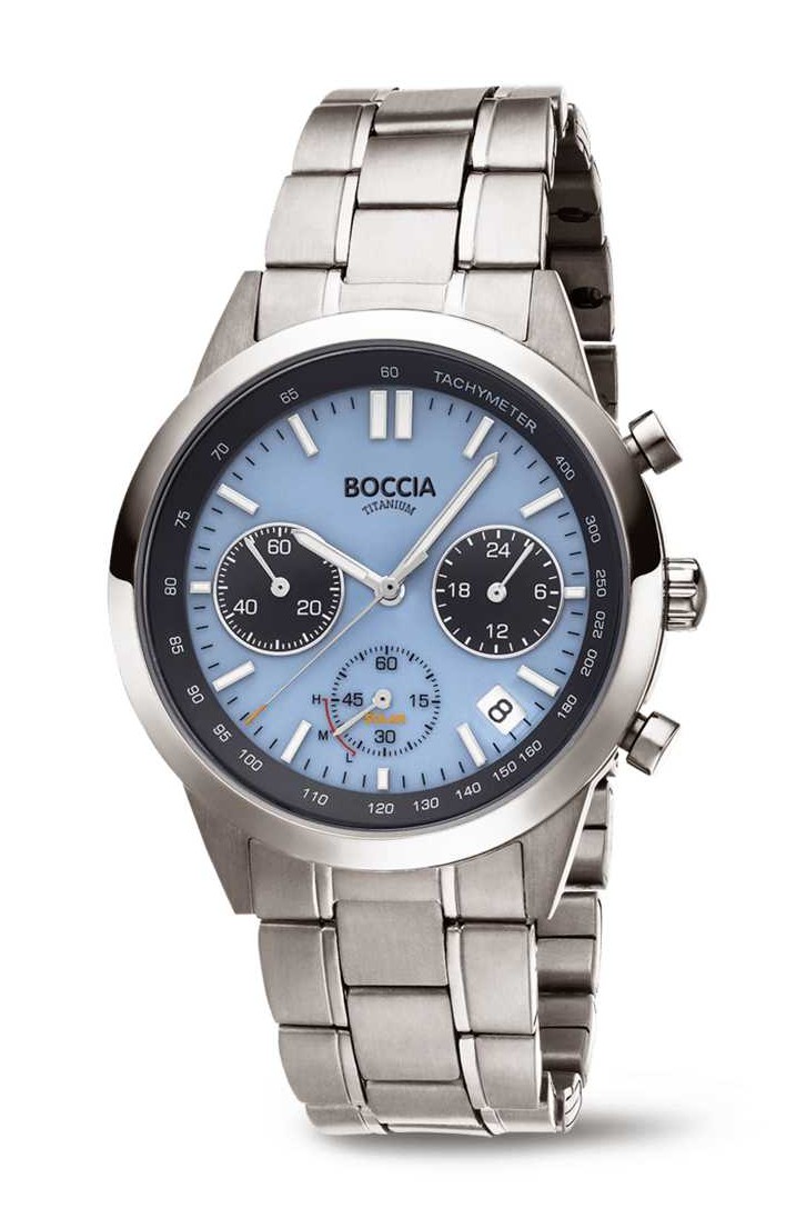 Boccia Herren Armbanduhr Solar 3737-01 Chronograph Titan