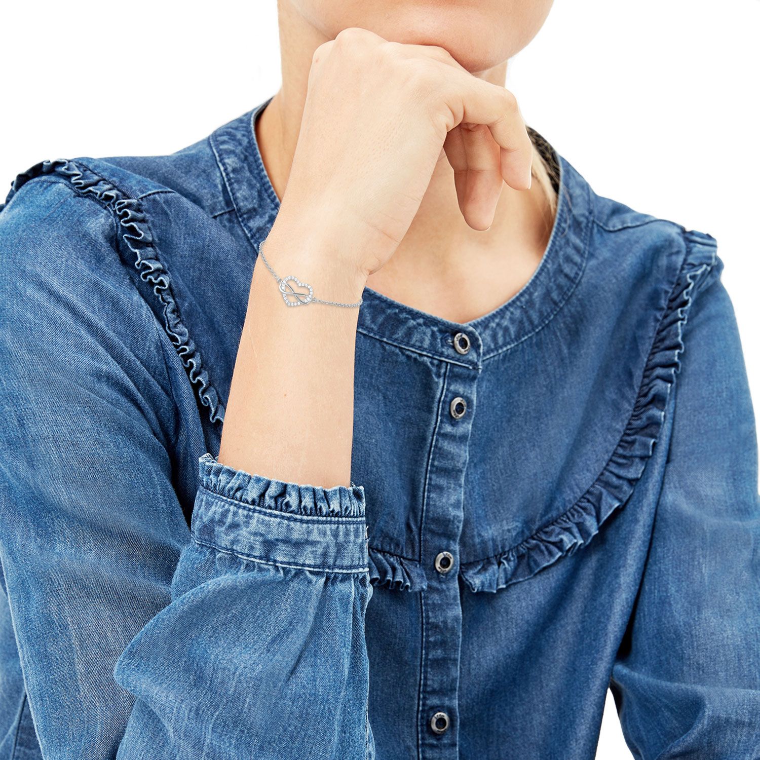 s.Oliver Armband 2020972 Herz Infinity Silber Zirkonia