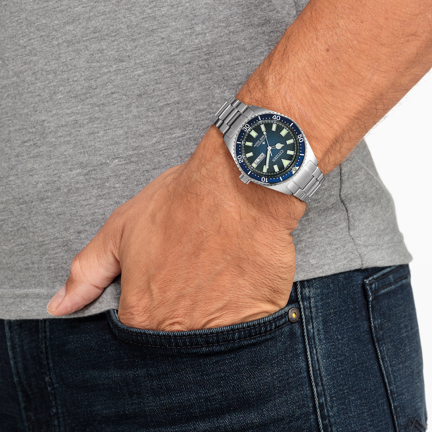 Citizen Herren Armbanduhr NY0129-58LC Promaster Marine Mechanical Diver